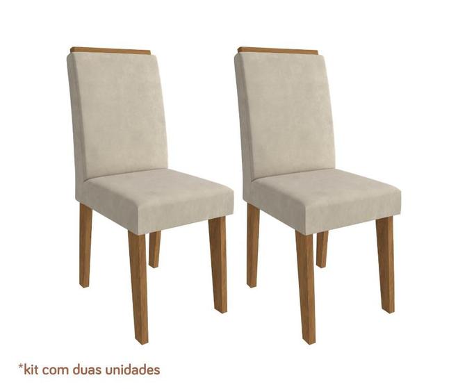 Imagem de Conjunto 2 Cadeiras Milena C/ Moldura Savana/Sued Bege