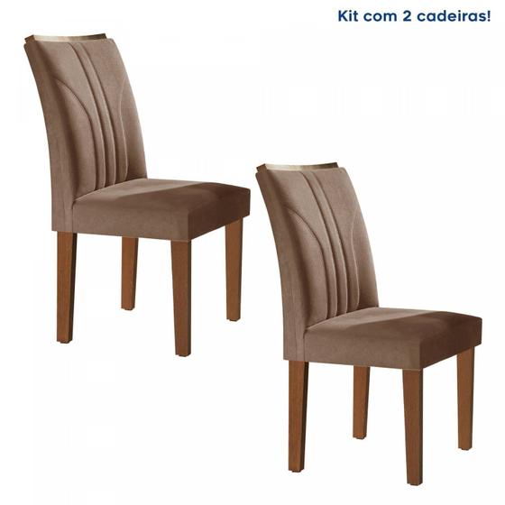 Imagem de Conjunto 2 Cadeiras para Sala de Jantar Laguna Espresso Móveis