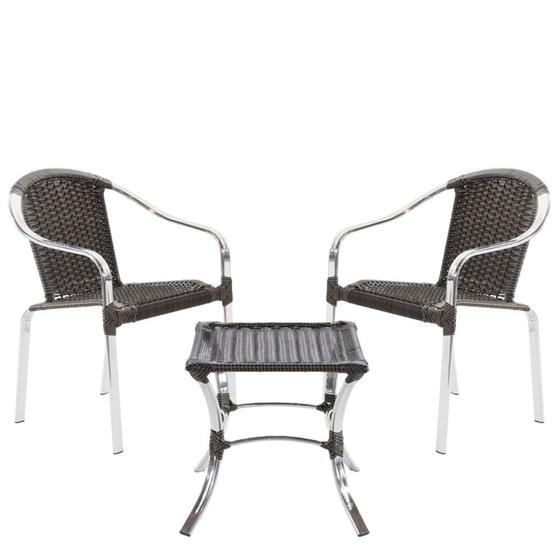 Conjunto 2 Cadeiras Tóquio com mesa de alumínio para Área Externa, Área Gourmet, Jardim, Varanda 01 Menor preço em Conjunto 2 Cadeiras Tóquio com mesa de alumínio para Área Externa, Área Gourmet, Jardim, Varanda 01