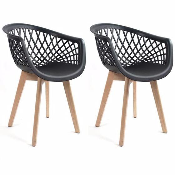 Imagem de Conjunto 2 Cadeiras Web Wood Empório Tiffany Preto