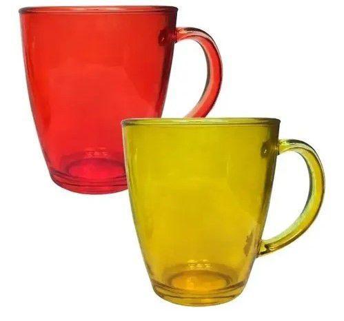 Imagem de Conjunto 2 Caneca 350ML De Vidro Café Chá Coloridas Verona