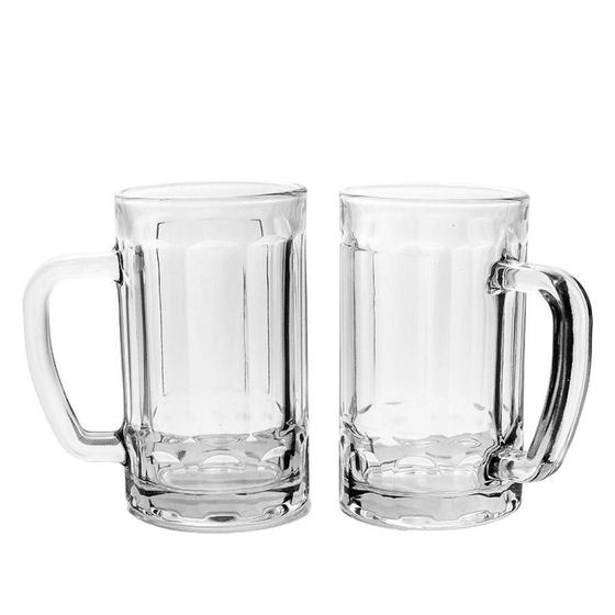 Imagem de Conjunto 2 canecas chopp vidro 400ml - Clink