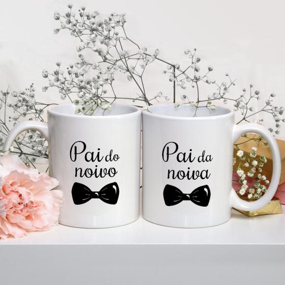 Imagem de Conjunto 2 Canecas Personalizadas Para Pai Dos Noivos