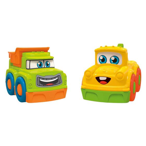 Imagem de Conjunto 2 Carrinhos Infantil Happy Cars brinquedo carrinho