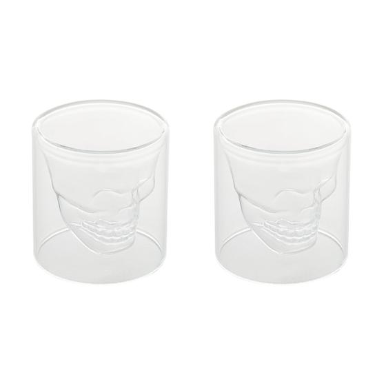 Conjunto 2 Copos De Vidro Parede Dupla Para Chá Skull Lyor 154ml Menor preço em Conjunto 2 Copos De Vidro Parede Dupla Para Chá Skull Lyor 154ml