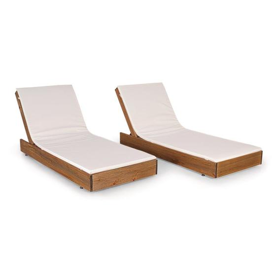 Imagem de Conjunto 2 Espreguiçadeiras Versatti Rustic com Almofadas