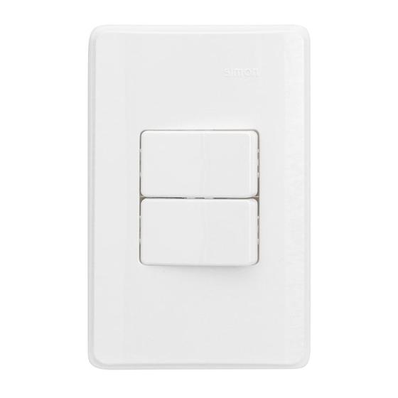 Imagem de Conjunto 2 Interruptor Simples 10A 250V Branco S19-Simon