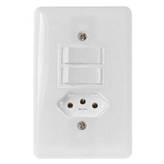 Imagem de Conjunto 2 Interruptor Simples + Tomada 10a Stylus - Ilumi