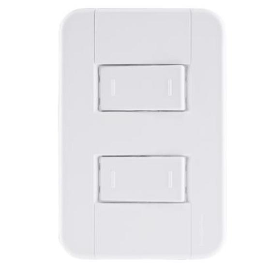 Imagem de Conjunto 2 Interruptores 10A Paralelo 4x2 Branco 250V TABLET