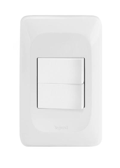 Imagem de Conjunto 2 Interruptores PIAL POP Legrand 4x2 Simples Branco 