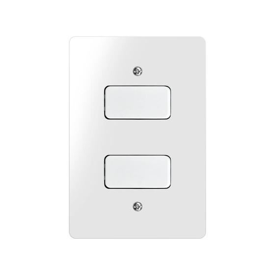 Imagem de Conjunto 2 Interruptores Simples 6A 4X2 Branco Renova