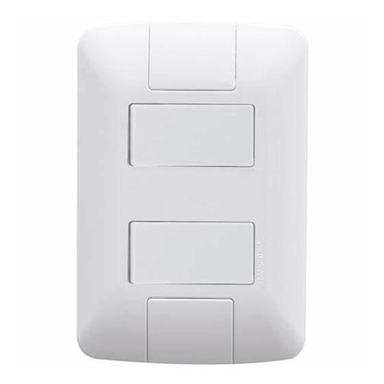 Imagem de Conjunto 2 Interruptores Simples Aria 4x2 Branco Tramontina