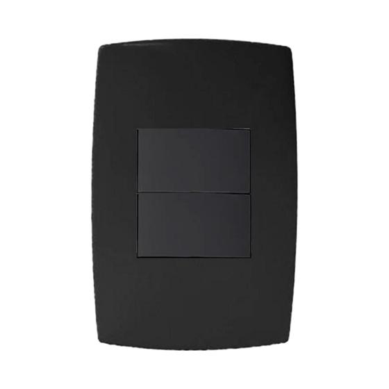 Imagem de Conjunto 2 Interruptores Simples Com Placa Home