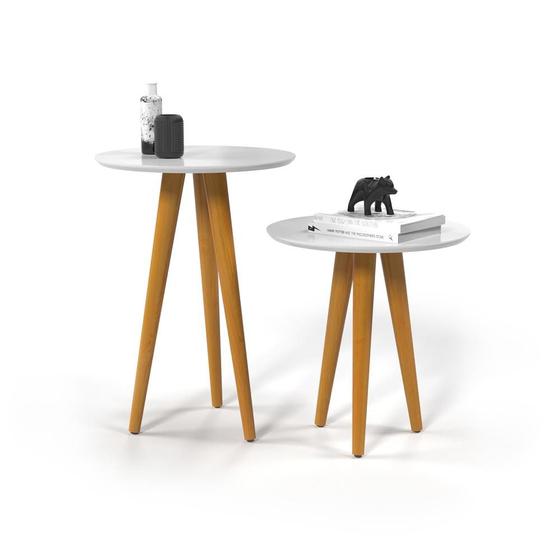 Conjunto 2 Mesas 4202 Pés Palito Branco Ofertamo Sala é boa?