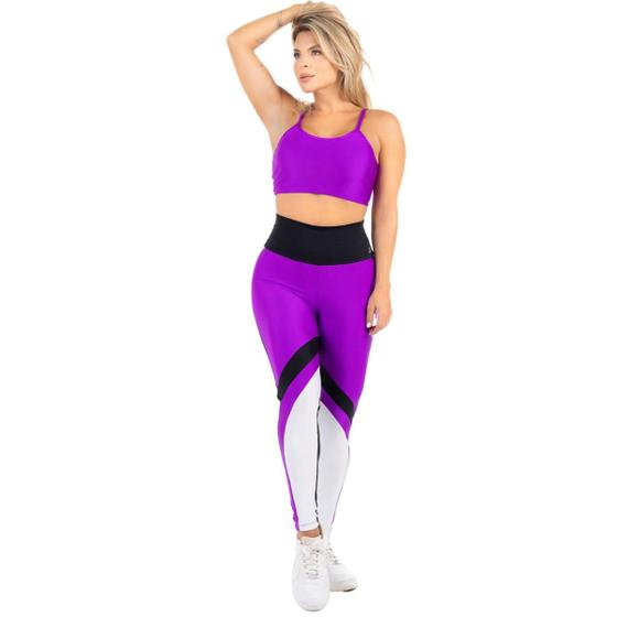 Imagem de Conjunto 2 Peças Calça Legging e Top Com Bojo Costas Nuas