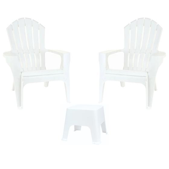 Imagem de Conjunto 2 Poltronas Miami + Mesa Sunset Cor Branco