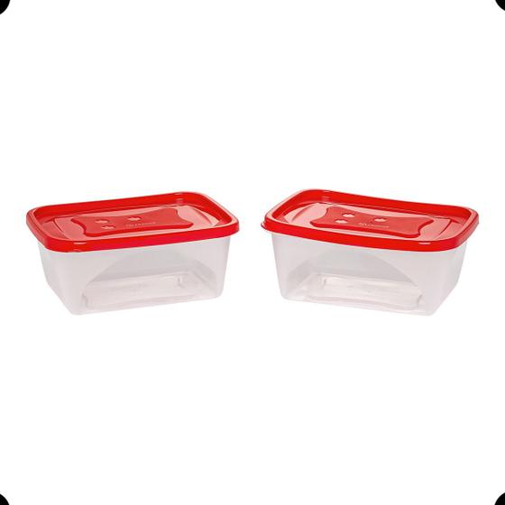 Imagem de Conjunto 2 Potes Retangular de Plastico Jaguar Curitiba 1,2L