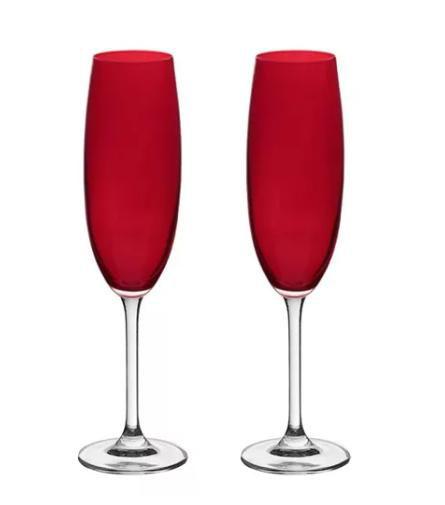 Imagem de Conjunto 2 Taças de Cristal para Champanhe Red