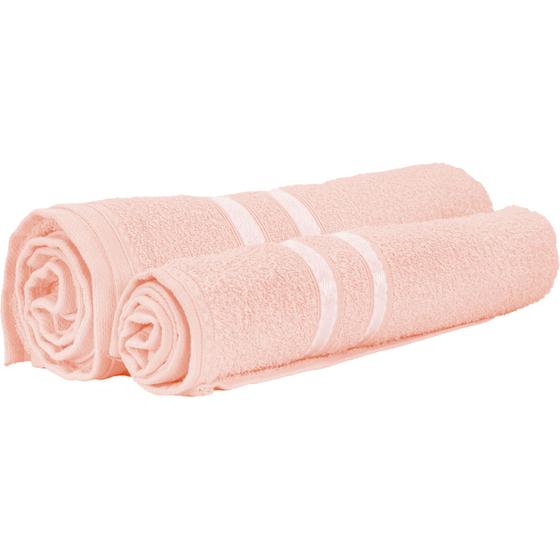 Imagem de Conjunto 2 Tolhas Rosto e Banho Decorativo Lavabo Secagem Absorção Gramatura Decorativo Compacto Algodão