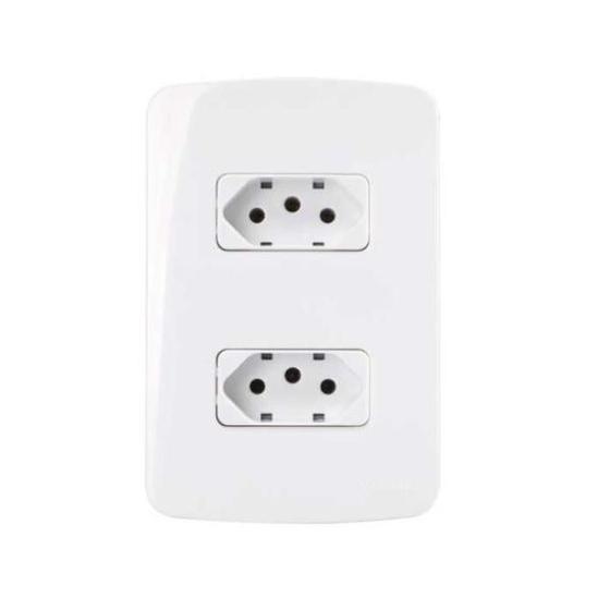 Imagem de Conjunto 2 Tomada 2P+T 10A 4x2 B3 MarGirius