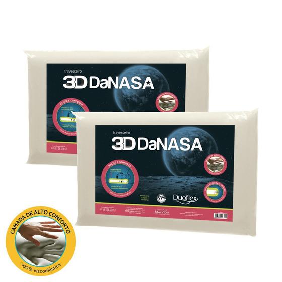 Imagem de Conjunto 2 Travesseiros Nasa 3D Duoflex Original