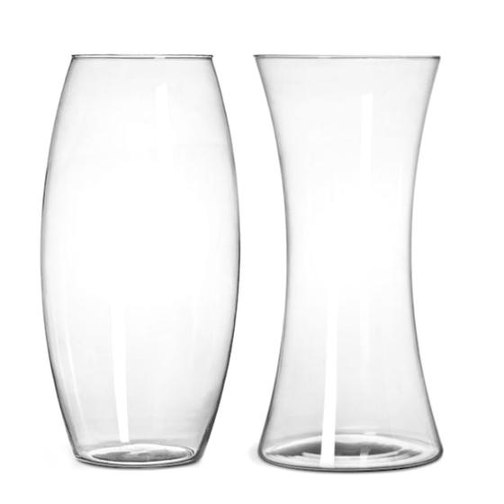 Imagem de Conjunto 2 Vasos Romeu E Julieta Médio 30cm Vidro Transparente Para Decoração