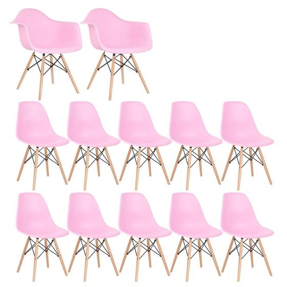 Imagem de Conjunto 2 x cadeiras Eames DAW com braços + 10 cadeiras Eiffel DSW
