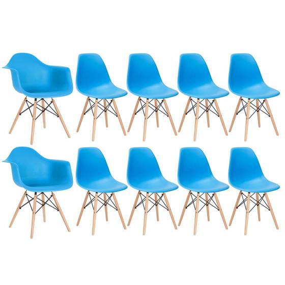 Imagem de Conjunto 2 x cadeiras Eames DAW com braços + 8 cadeiras Eiffel DSW