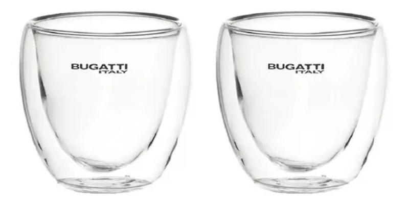 Imagem de Conjunto 2 Xícaras De Chá Com Parede Dupla 250Ml Bugatti