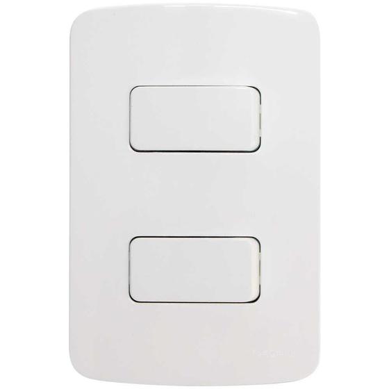 Imagem de Conjunto 2x4 Interruptor 1 Tecla Simples + 1 Tecla Paralela 10A B3 Margirius