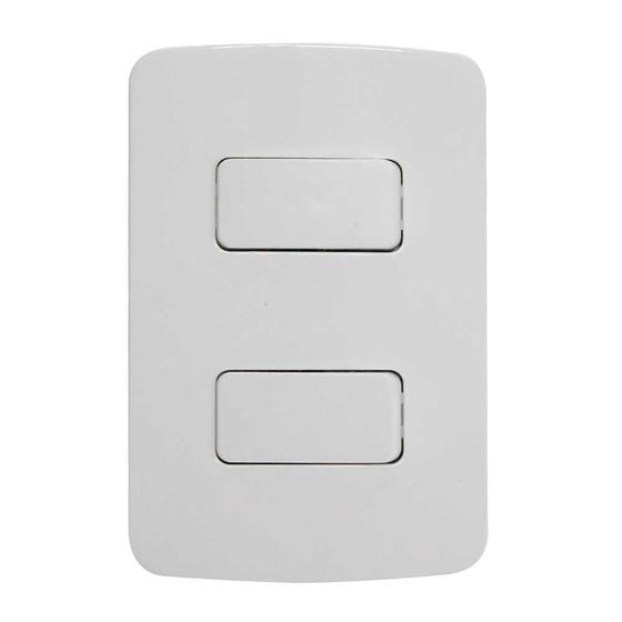 Imagem de Conjunto 2x4 Interruptor 2 Teclas Paralelas 10a B3 Margirius