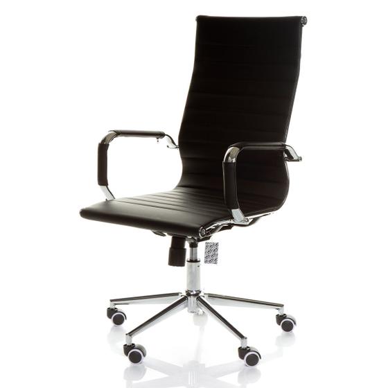 Conjunto 3 Cadeiras de Escritório Charles Eames Esteirinha Alta PRETA - Kza Bela Menor preço em Conjunto 3 Cadeiras de Escritório Charles Eames Esteirinha Alta PRETA - Kza Bela