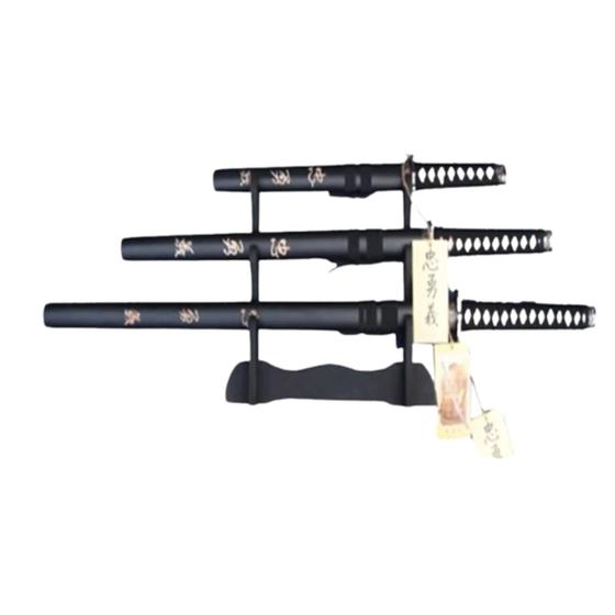 Imagem de Conjunto 3 Espadas Katanas Sem Corte Decorativas Lextack APZS-9619-1