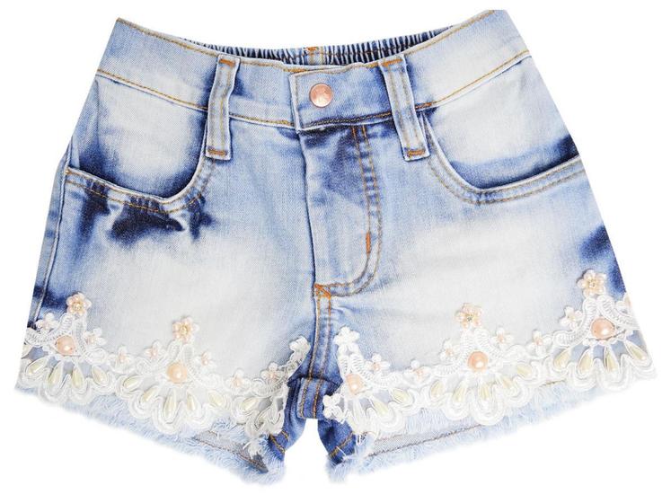 Imagem de Conjunto 3 Peças Blusinha Jaqueta Jeans e Short Kukixo