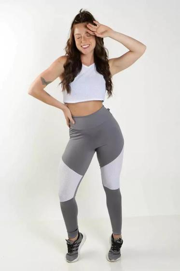 Imagem de Conjunto 3 peças Fitness Calça Legging + Top sem alça + Regatinha em Dry - Rosê