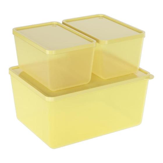 Imagem de Conjunto 3 Potes Basic Amarelo Coza