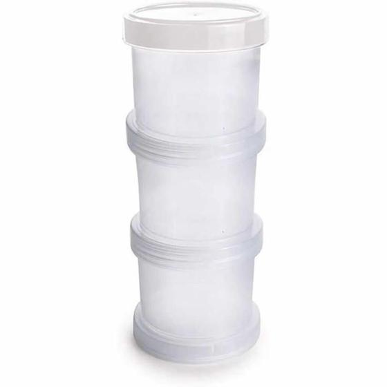 Imagem de Conjunto 3 Potes Organizador com Tampa Rosca Plástico