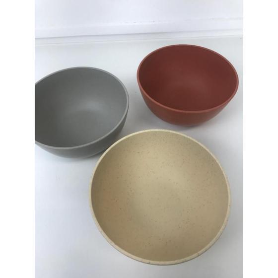 Imagem de Conjunto 3 tigelas cumbuca estampa de bambu 800ml clássico