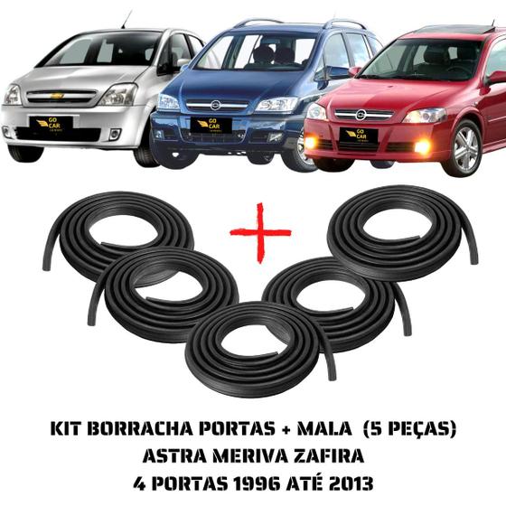 Imagem de Conjunto 4 Borrachas De Vedação Portas Malas Proteçao Reparo Substituiçao Automotivo