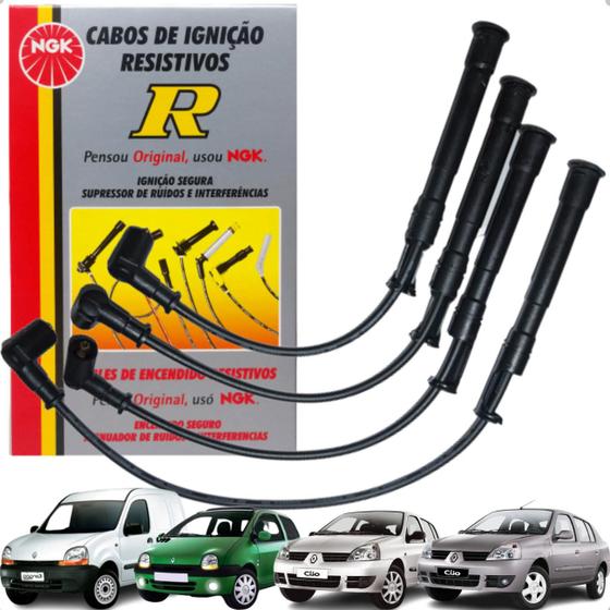 Imagem de Conjunto 4 Cabos De Vela Renault Kangoo Twingo Clio 1.0 8v