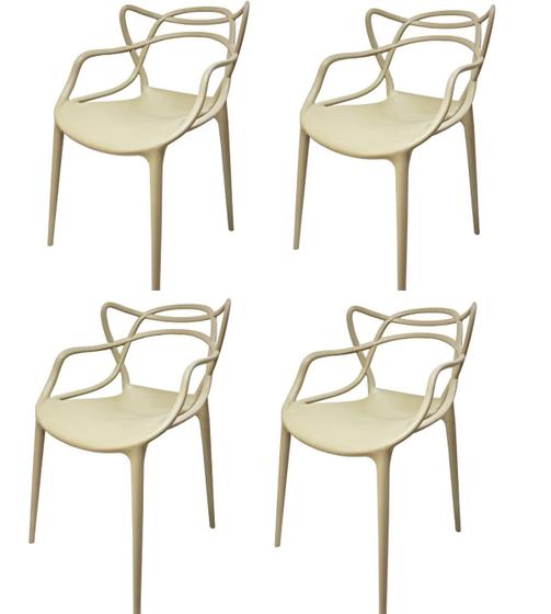 Imagem de Conjunto 4 Cadeiras Allegra Nude em Polipropileno