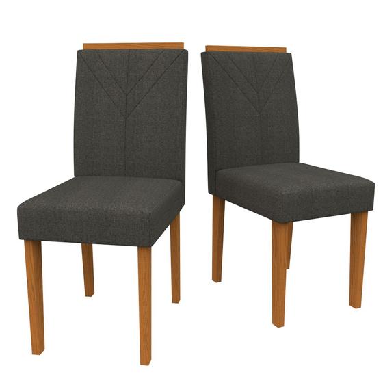 Imagem de Conjunto 4 Cadeiras Amanda Ypê Veludo Linho