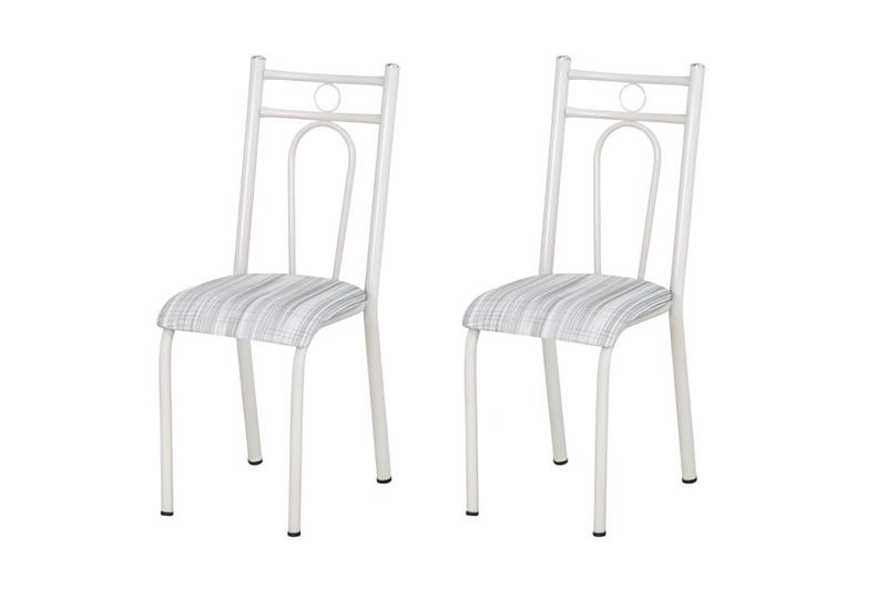 Imagem de Conjunto 4 Cadeiras América 023 Branco Liso - Artefamol