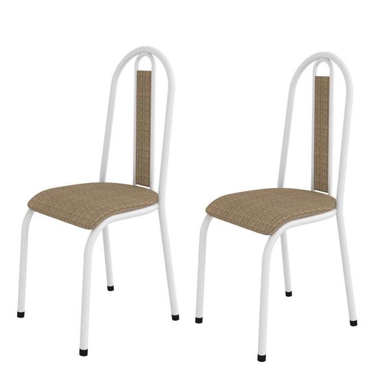 Imagem de Conjunto 4 Cadeiras América 058 Branco Liso - Artefamol