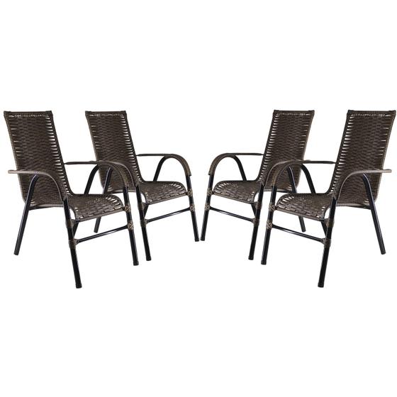 Imagem de Conjunto 4 Cadeiras Bela, Artesanal, para Área, Varanda, Edícula, Cor Argila - PANERO 11