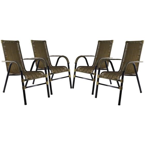 Imagem de Conjunto 4 Cadeiras Bela, Artesanal, para Área, Varanda, Edícula, Fibra Sintética - PANERO PEQUI 06
