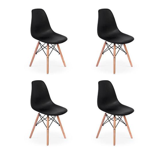 Imagem de Conjunto 4 Cadeiras Charles Eames Eiffel - Preta