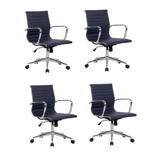 Imagem de Conjunto 4 Cadeiras de Escritório Diretor Office Sevilha Rivatti Móveis