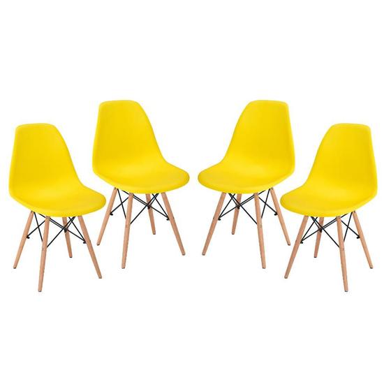Imagem de Conjunto 4 Cadeiras Eames Eiffel - Amarela
