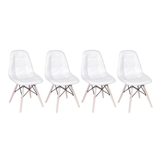 Imagem de Conjunto 4 Cadeiras Eames Eiffel Botonê - Branco
